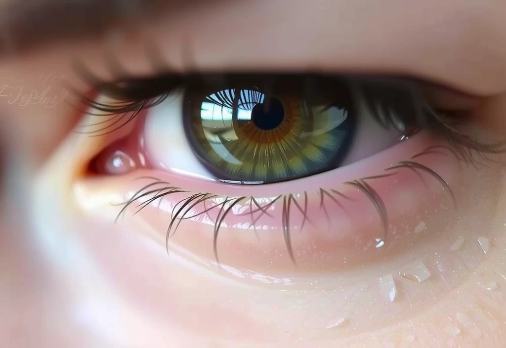 Μάτι με σημάδια ξηροφθαλμίας